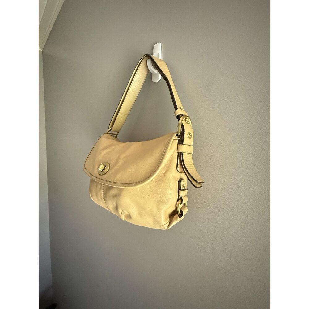 Coach Leather Turnlock Flap Shoulder Bag Ivory Cream Y2K Crossbody Purse Z23987 - Picture 6 of 16